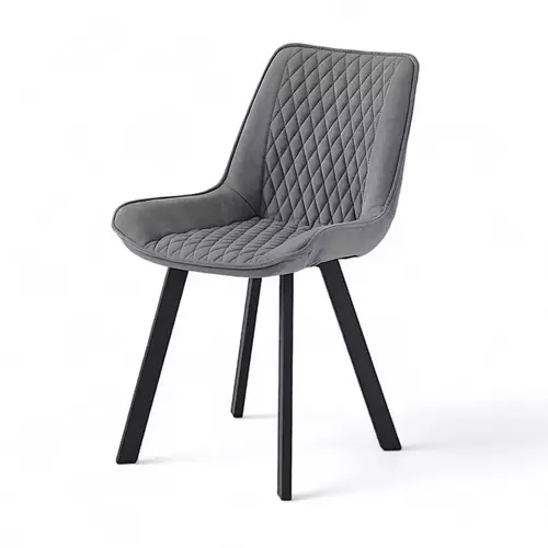 Стул Дамар-3 серый, профиль черный - Мебель для дома и офиса — широкий ассортимент, цены от производителя | M-FantaZi96.ru