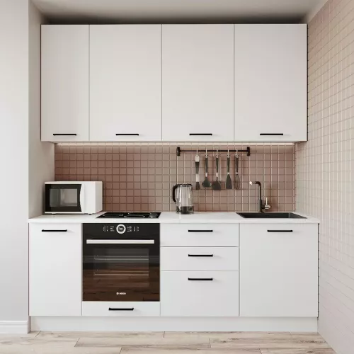 Кухонный гарнитур Белый глянец МДФ 2200 мм - Мебель для дома и офиса — широкий ассортимент, цены от производителя | M-FantaZi96.ru