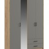 Шкаф 4 двери Svetlana Loft с зеркалом, Дуб золотой/Серый - Мебель для дома и офиса — широкий ассортимент, цены от производителя | M-FantaZi96.ru