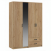Шкаф 4 двери Svetlana Loft с зеркалом, Дуб золотой  - Мебель для дома и офиса — широкий ассортимент, цены от производителя | M-FantaZi96.ru