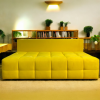 Диван Лайн Клетка желтый - Мебель для дома и офиса — широкий ассортимент, цены от производителя | M-FantaZi96.ru