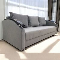 Диван Еврокнижка-1 серый - Мебель для дома и офиса — широкий ассортимент, цены от производителя | M-FantaZi96.ru