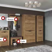 Прихожая "Соренто" Композиция №2 Дуб стирлинг - Мебель для дома и офиса — широкий ассортимент, цены от производителя | M-FantaZi96.ru