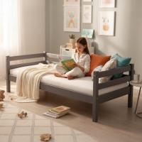 Кровать Соня Вариант 2 с задней защитой Лаванда - Мебель для дома и офиса — широкий ассортимент, цены от производителя | M-FantaZi96.ru