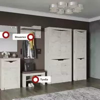 Прихожая "Соренто" Композиция №1 Дуб бонифаций - Мебель для дома и офиса — широкий ассортимент, цены от производителя | M-FantaZi96.ru