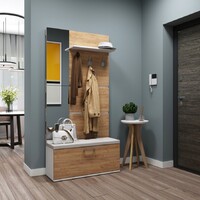 Комплект для прихожей Энтер-2 Белый/Дуб золотой - Мебель для дома и офиса — широкий ассортимент, цены от производителя | M-FantaZi96.ru