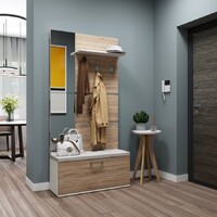 Комплект для прихожей Энтер-2 Белый/Дуб сонома - Мебель для дома и офиса — широкий ассортимент, цены от производителя | M-FantaZi96.ru