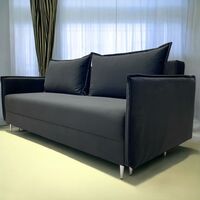 Диван еврокнижка "Киви-6" черный - Мебель для дома и офиса — широкий ассортимент, цены от производителя | M-FantaZi96.ru