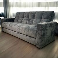 Диван-книжка с подлокотниками "Бук" клетка темно-серый - Мебель для дома и офиса — широкий ассортимент, цены от производителя | M-FantaZi96.ru