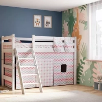 Полувысокая Кровать Соня Вариант 6 с наклонной лестницей  Белый - Мебель для дома и офиса — широкий ассортимент, цены от производителя | M-FantaZi96.ru