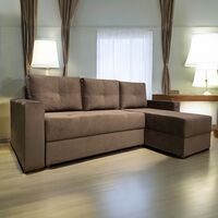 Диван угловой Симпл  коричневый - Мебель для дома и офиса — широкий ассортимент, цены от производителя | M-FantaZi96.ru