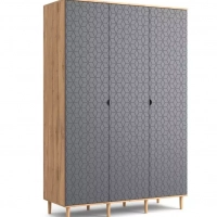 Шкаф трехдверный "Денвер" спальня Дуб вотан/Графит - Мебель для дома и офиса — широкий ассортимент, цены от производителя | M-FantaZi96.ru