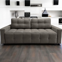 Диван еврокнижка "Симпл" Клетка коричневый - Мебель для дома и офиса — широкий ассортимент, цены от производителя | M-FantaZi96.ru