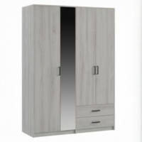 Шкаф 4 двери Svetlana Loft с зеркалом, Сосна белая Loft - Мебель для дома и офиса — широкий ассортимент, цены от производителя | M-FantaZi96.ru