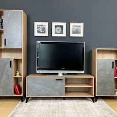 Гостиная Oskar Trio Дуб Сонома/Каспий темный - Мебель для дома и офиса — широкий ассортимент, цены от производителя | M-FantaZi96.ru