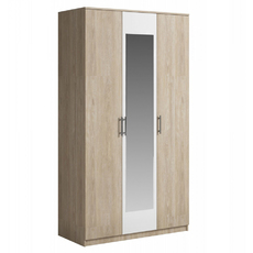 Шкаф 3-х дверный с зеркалом Svetlana Дуб сонома/Белый - Мебель для дома и офиса — широкий ассортимент, цены от производителя | M-FantaZi96.ru
