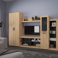 Гостиная Oskar-4 Дуб золотой/Венге - Мебель для дома и офиса — широкий ассортимент, цены от производителя | M-FantaZi96.ru