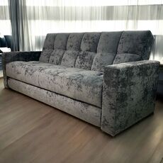 Диван-книжка с подлокотниками "Бук" клетка темно-серый - Мебель для дома и офиса — широкий ассортимент, цены от производителя | M-FantaZi96.ru