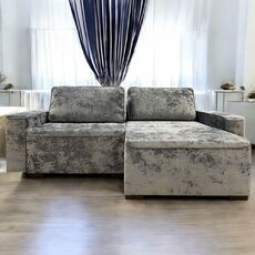 Диван  "Трансформер-2" темно-серый плюш - Мебель для дома и офиса — широкий ассортимент, цены от производителя | M-FantaZi96.ru