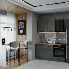 Кухонный гарнитур Антрацит 1600 мм - Мебель для дома и офиса — широкий ассортимент, цены от производителя | M-FantaZi96.ru