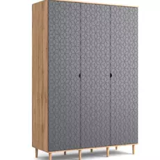Шкаф трехдверный "Денвер" спальня Дуб вотан/Графит - Мебель для дома и офиса — широкий ассортимент, цены от производителя | M-FantaZi96.ru