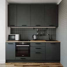 Кухонный гарнитур Антрацит 2200 мм - Мебель для дома и офиса — широкий ассортимент, цены от производителя | M-FantaZi96.ru