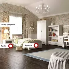 Детская "Прованс" Композиция №1 - Мебель для дома и офиса — широкий ассортимент, цены от производителя | M-FantaZi96.ru