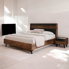 Кровать двухспальная "Браун" Таксония/Мрамор  - Мебель для дома и офиса — широкий ассортимент, цены от производителя | M-FantaZi96.ru