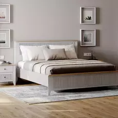 Кровать Валенсия 1600 Персидский жемчуг/Дуб натуральный светлый - Мебель для дома и офиса — широкий ассортимент, цены от производителя | M-FantaZi96.ru