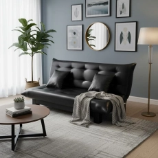 Диван Поло Стайл экокожа черный - Мебель для дома и офиса — широкий ассортимент, цены от производителя | M-FantaZi96.ru