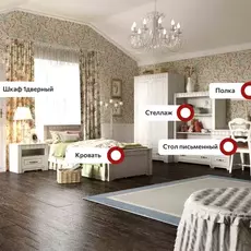 Детская "Прованс" Композиция №3 - Мебель для дома и офиса — широкий ассортимент, цены от производителя | M-FantaZi96.ru