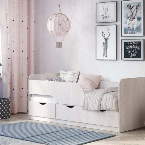 Кровать "Стандарт" New KP-22 Белый ясень  - Мебель для дома и офиса — широкий ассортимент, цены от производителя | M-FantaZi96.ru