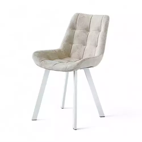 Стул Дамар-2 бежевый, профиль белый - Мебель для дома и офиса — широкий ассортимент, цены от производителя | M-FantaZi96.ru