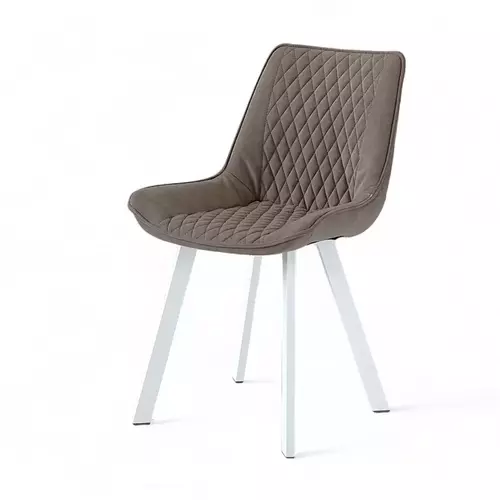 Стул Дамар-3 светло-коричневый, профиль белый - Мебель для дома и офиса — широкий ассортимент, цены от производителя | M-FantaZi96.ru