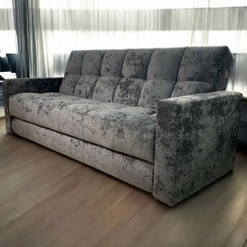 Диван-книжка с подлокотниками "Бук" клетка темно-серый - Мебель для дома и офиса — широкий ассортимент, цены от производителя | M-FantaZi96.ru