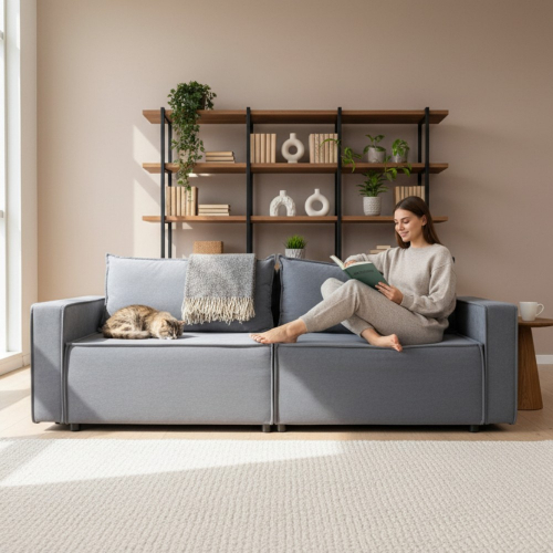 Диван Рубин Эко серый - Мебель для дома и офиса — широкий ассортимент, цены от производителя | M-FantaZi96.ru