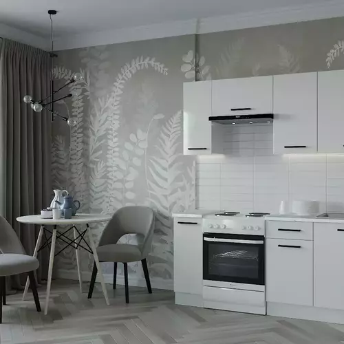 Кухонный гарнитур Белый глянец 1800 - Мебель для дома и офиса — широкий ассортимент, цены от производителя | M-FantaZi96.ru