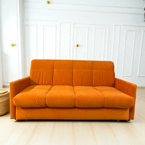 Диван Милан Аккордеон 120 оранжевый - Мебель для дома и офиса — широкий ассортимент, цены от производителя | M-FantaZi96.ru